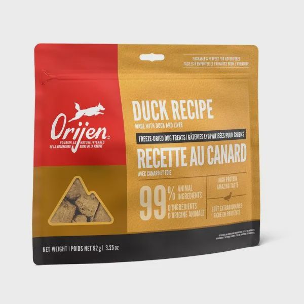 ORIJEN Free-Run Duck Freeze-Dried Dog Treats - 92g