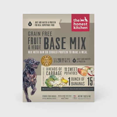 The Honest Kitchen Grain Free Fruit &amp; Veggie Base Mix Dehydrated Dog Food 3lb Box