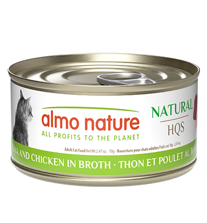 Almo Nature HQS Natural Cat Food Tuna &amp; Chicken in Broth 70g Individual