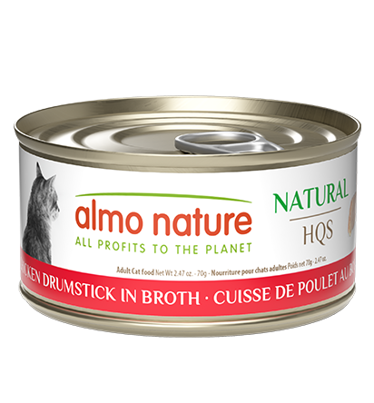 Almo Nature: HQS Natural Cat Chicken Drumstick In Broth 70g  Individual