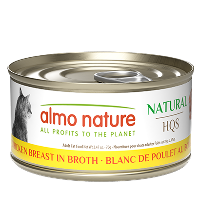 Almo Natural HSQ Natural Cat Food Chicken Breast in Broth 70g Individual