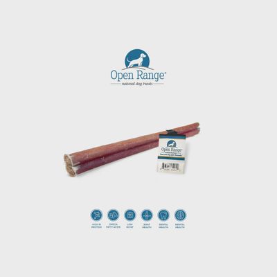 Open Range Odour Controlled Bully Stick Dog 50pc 11-12in