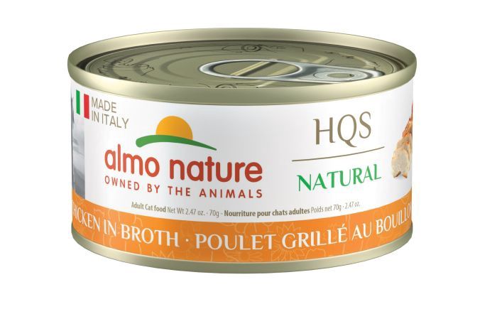 Almo Natural HSQ Natural Cat Food Grilled Chicken in Broth 70g Individual