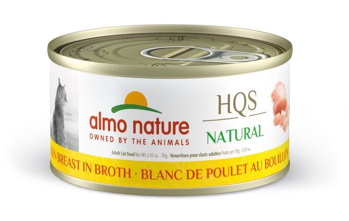 Almo Natural HSQ Natural Cat Food Chicken Breast in Broth 70g Individual