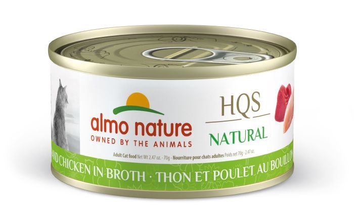 Almo Nature HQS Natural Cat Food Tuna &amp; Chicken in Broth 70g Individual