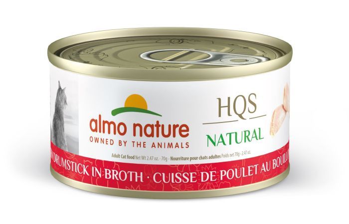 Almo Nature: HQS Natural Cat Chicken Drumstick In Broth 70g  Individual