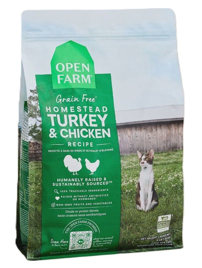 OPEN FARM Grain Free Homestead Turkey Recipe for Cats 8lb