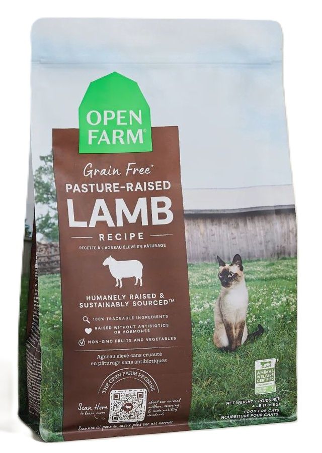 OPEN FARM Grain Free Pasture Raised Lamb Recipe for Cats 8lb