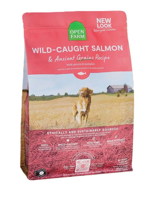 Open Farm® Wild-Caught Salmon & Ancient Grains Dry Dog Food 4 lb