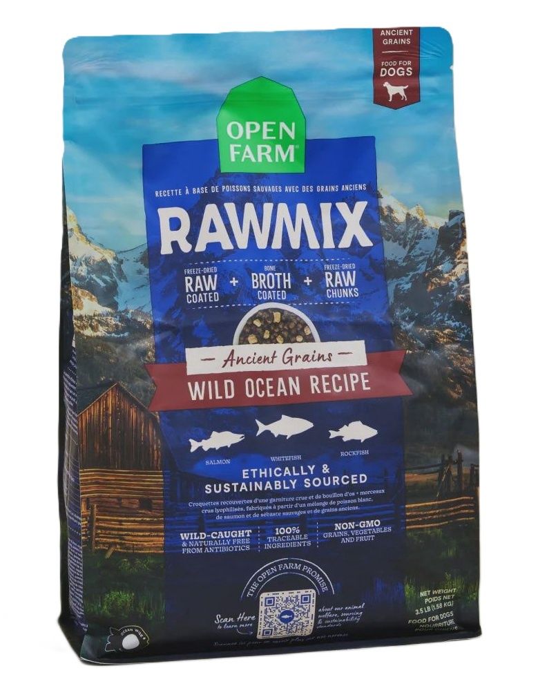OPEN FARM Ancient Grains Rawmix Wild Ocean Recipe 3.5lb