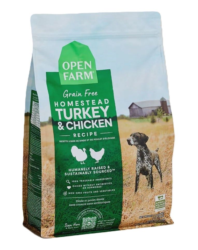OPEN FARM Grain Free Homestead Turkey &amp; Chicken Recipe 4lb