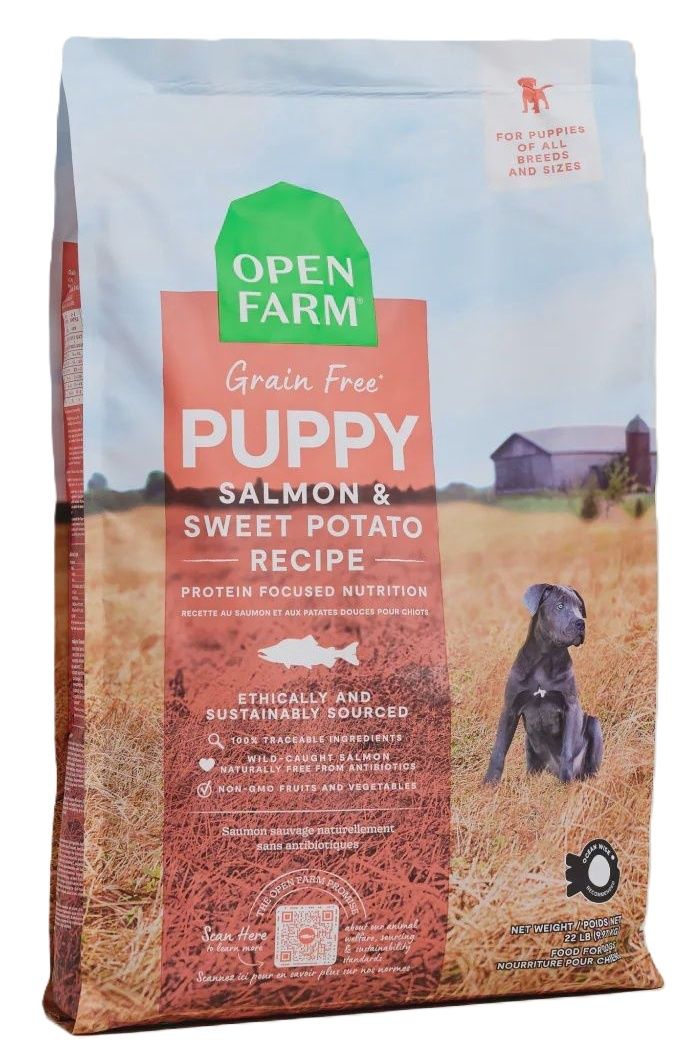 OPEN FARM Grain Free Puppy Salmon &amp; Sweet Potato Recipe  22lb