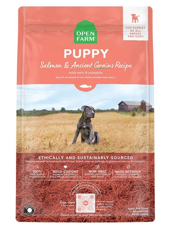 OPEN FARM Ancient Grains Puppy Salmon &amp; Sweet Potato 22lb