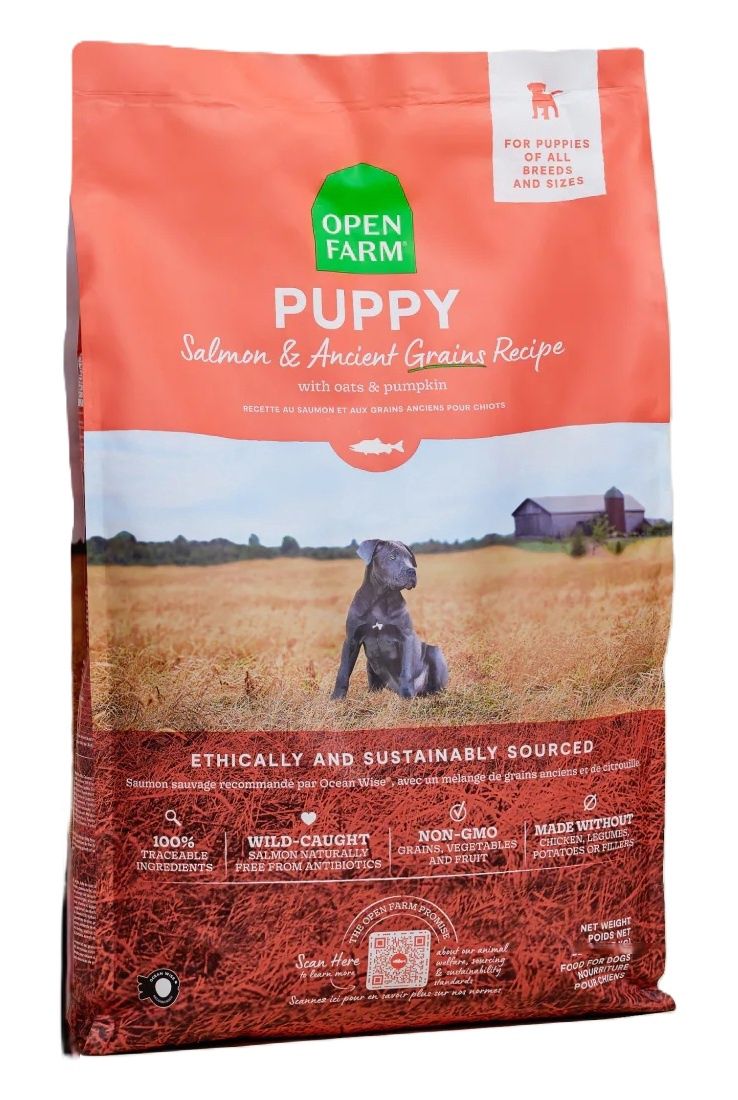 OPEN FARM Ancient Grains Puppy Salmon &amp; Sweet Potato Recipe 4lb