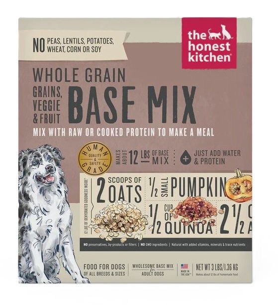 The Honest Kitchen Whole Grain Veggie and Fruit Base Mix Dehydrated Dog Food 3 lb