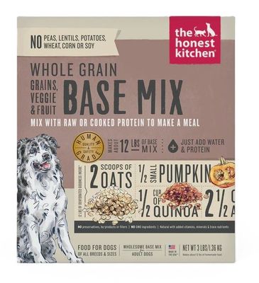 The Honest Kitchen Whole Grain Veggie and Fruit Base Mix Dehydrated Dog Food 3 lb