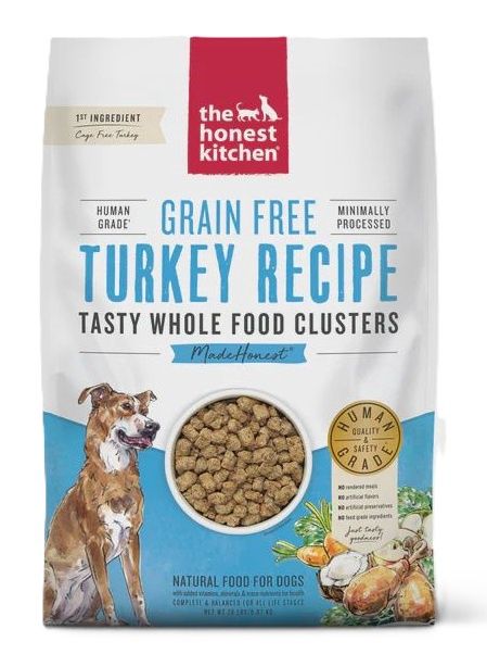 The Honest Kitchen Whole Food Clusters Grain Free Turkey Dog Food 20 lb