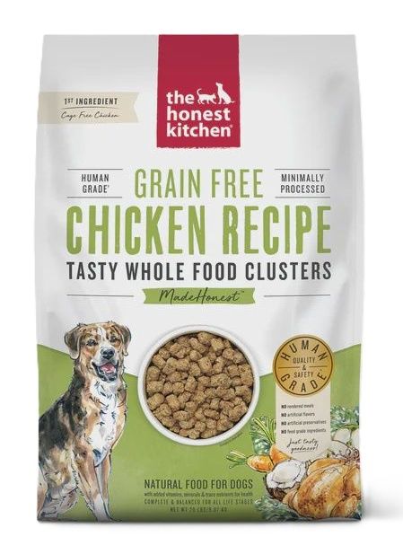 The Honest Kitchen Whole Food Clusters Grain Free Chicken Dog Food 20lb