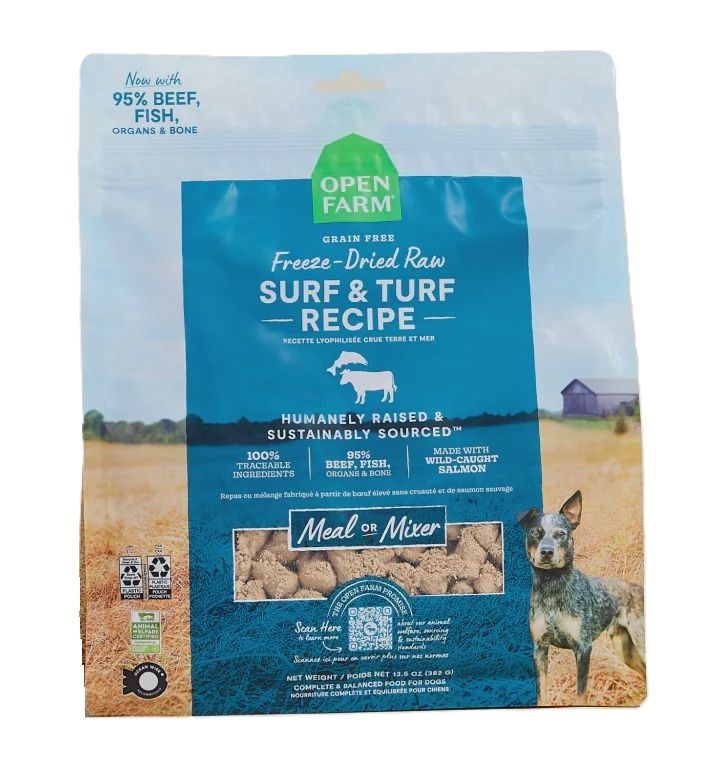 OPEN FARM Freeze Dried Surf &amp; Turf Morsels 13.5oz