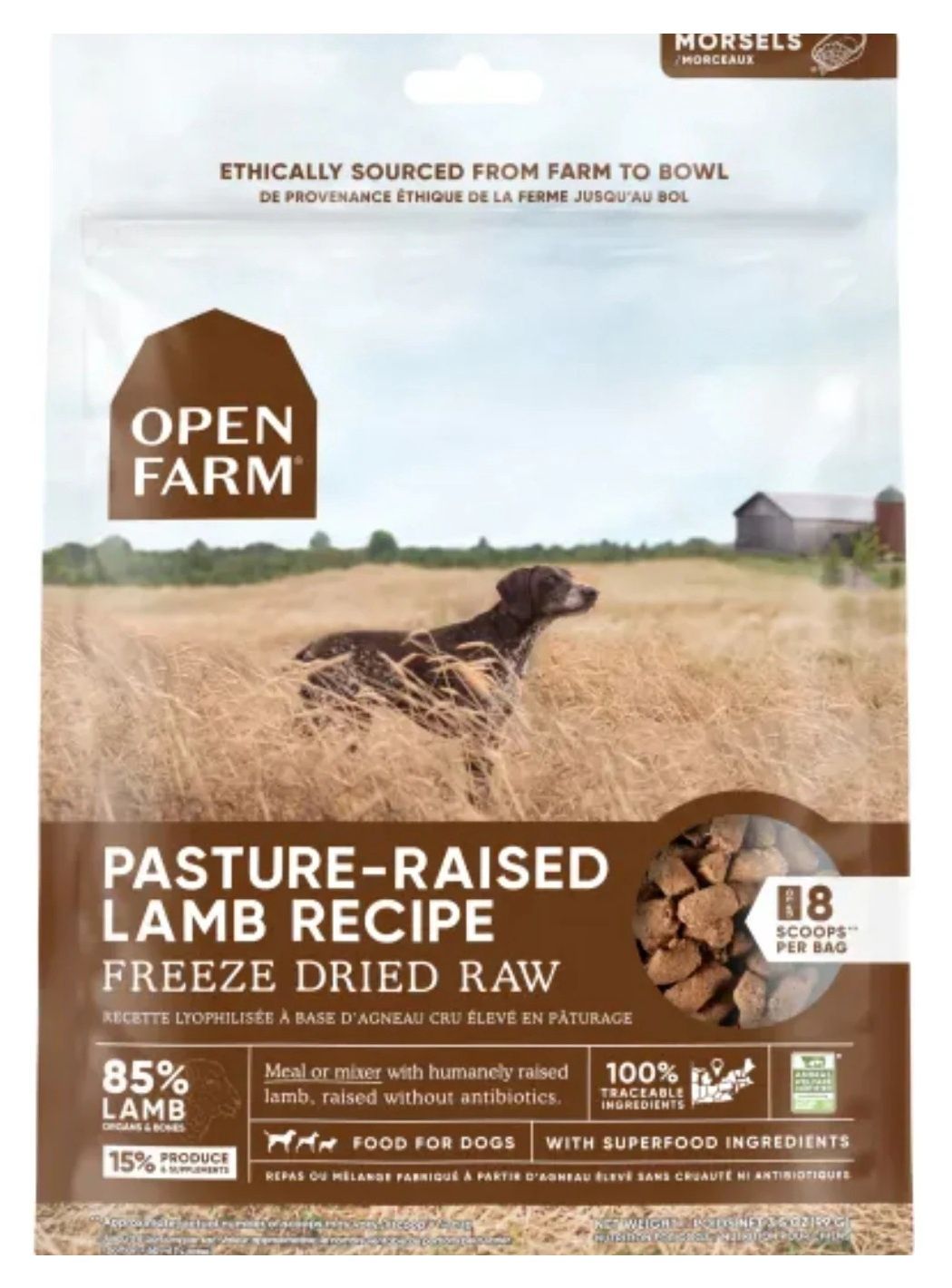 OPEN FARM Freeze Dried Lamb Morsels 3.5oz