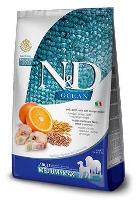 FARMINA N&amp;D Ancestral Grain Ocean Cod Orange Med/Maxi Dog 2.5kg