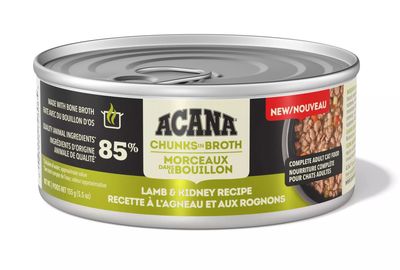 ACANA Chunks in Broth Cat Wet Food Lamb + Kidney Recipe 155g