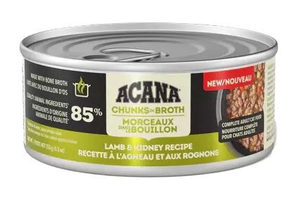 ACANA Chunks in Broth Cat Wet Food Lamb + Kidney Recipe 155g