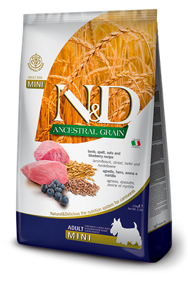 Farmina N&amp;D Ancestral Grain Lamb &amp; Blueberry Mini Dog Food 2.5kg