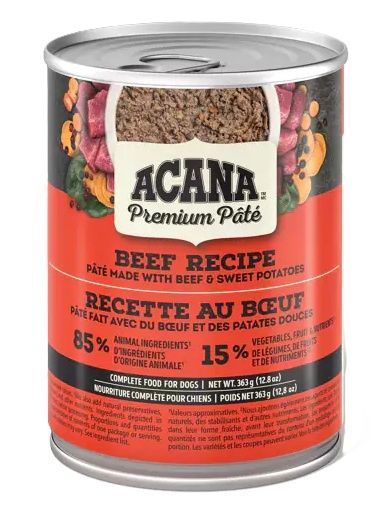 ACANA Premium Pate Wet Dog Food Beef Recipe 363g