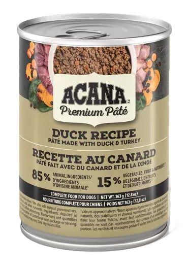 ACANA Premium Pate Wet Dog Food Duck Recipe 363g