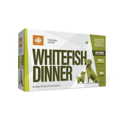 BIG COUNTRY RAW White Fish Dinner Carton 4lb (4 x 1 lb)