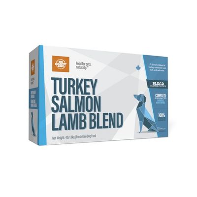 BIG COUNTRY RAW Turkey Salmon Lamb Carton 4lb (4 x 1 lb)