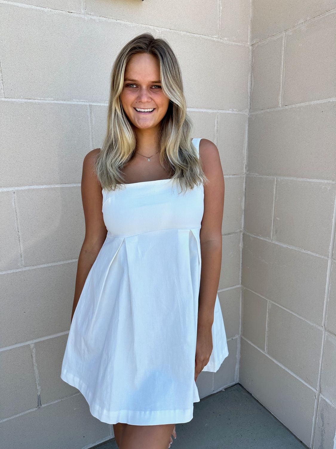 Maggie Pleated Denim Dress