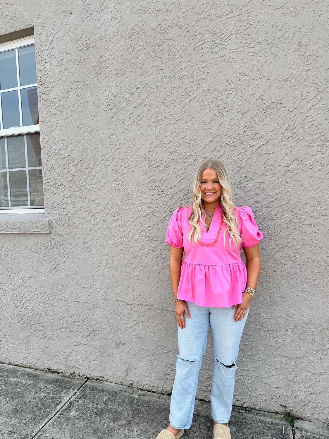 Savannah Scalloped Top