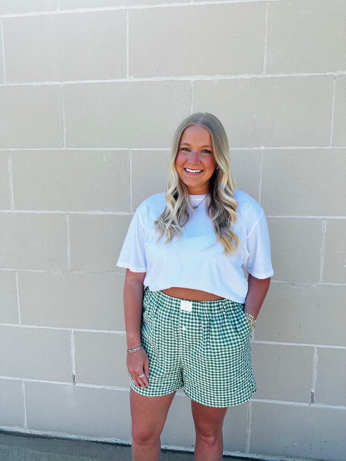 Gingham Printed Shorts