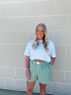 Gingham Printed Shorts