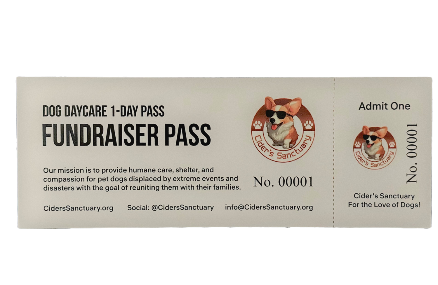 Dog Daycare Fundraiser Pass