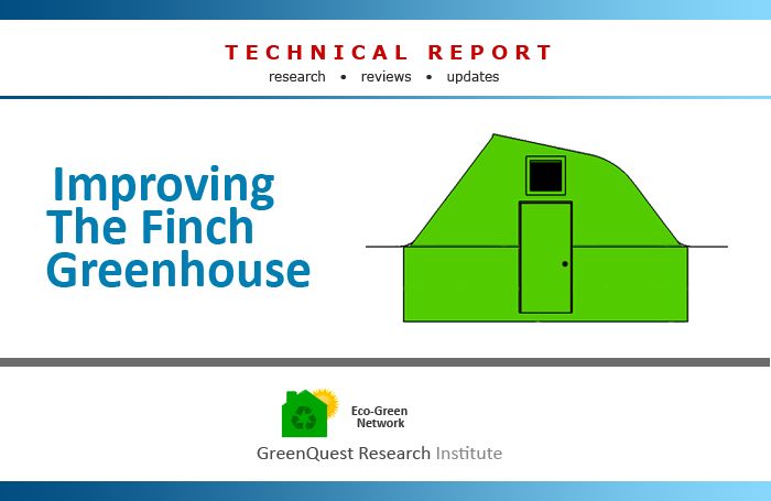 Finch Greenhouse Improvements / Publication &amp; CAD Drawings