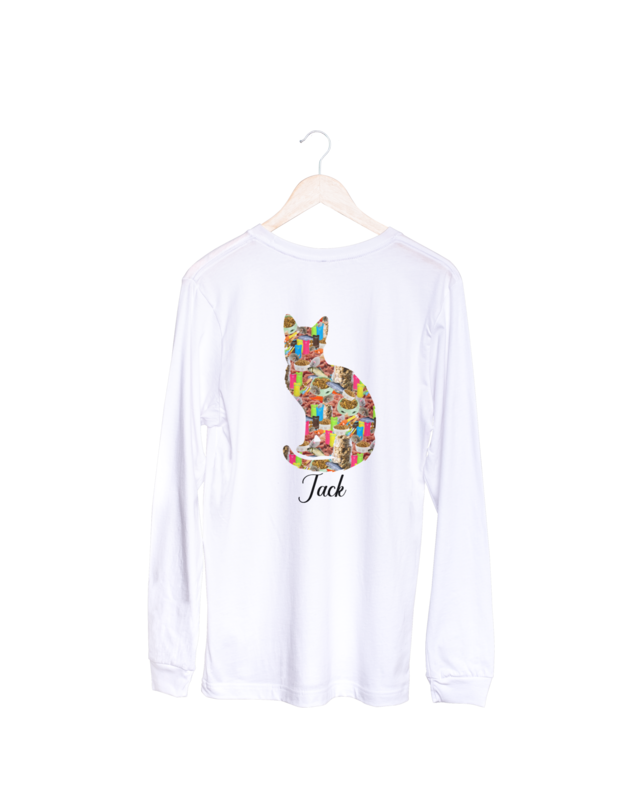 Custom Cat Long Sleeve Shirt with Name