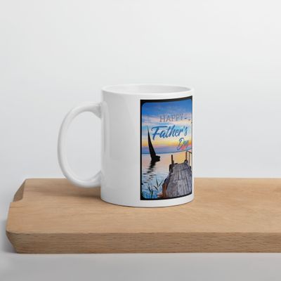 White glossy mug
