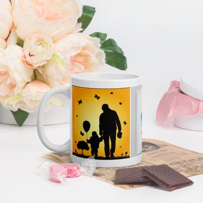 White glossy mug