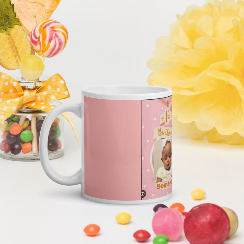 Designed White glossy mug
