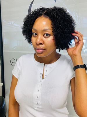 10 Inch Curly Wig-4x4 Closure