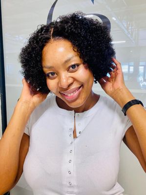 10 Inch Curly Wig-4x4 Closure