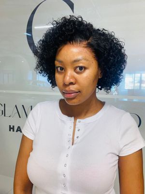 10 Inch Curly Bob-13x4 Lace Wig Natural Black