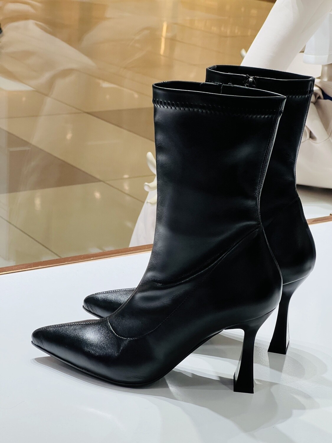 ILVI6374-151-ELLA BLACK HALF BOOTS HEELS
