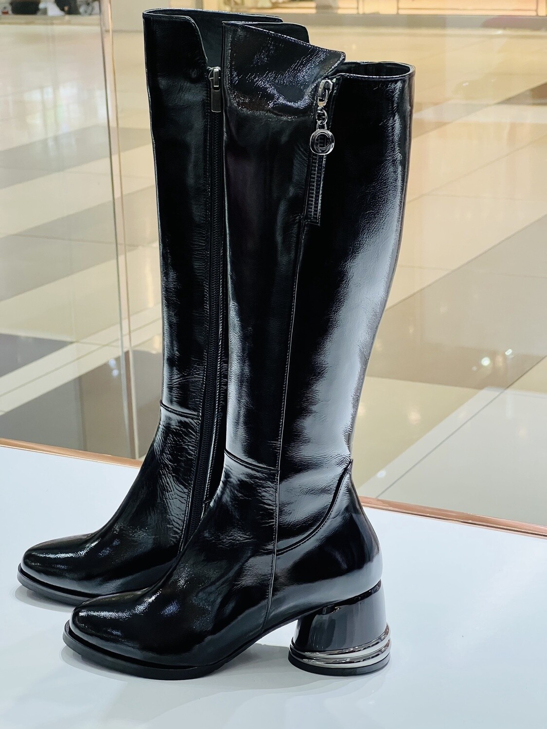 GIZZE104 2558-BLACK LONG BOOTS