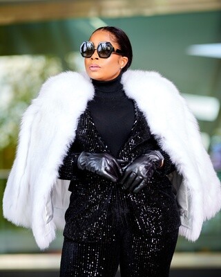 SAGA WHITE FULL FUR COAT