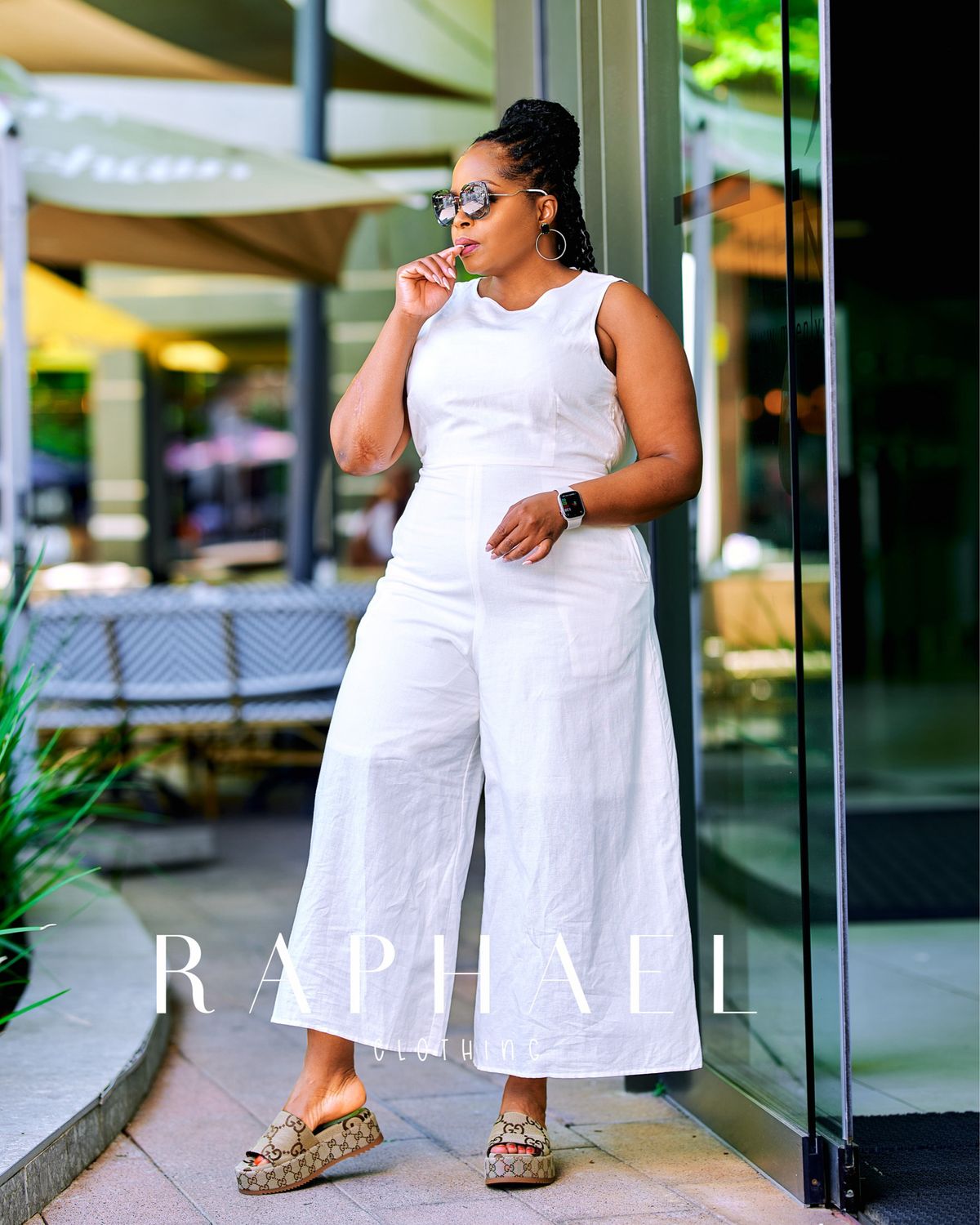 RAPH LINEN OPEN BACK JUMPSUIT