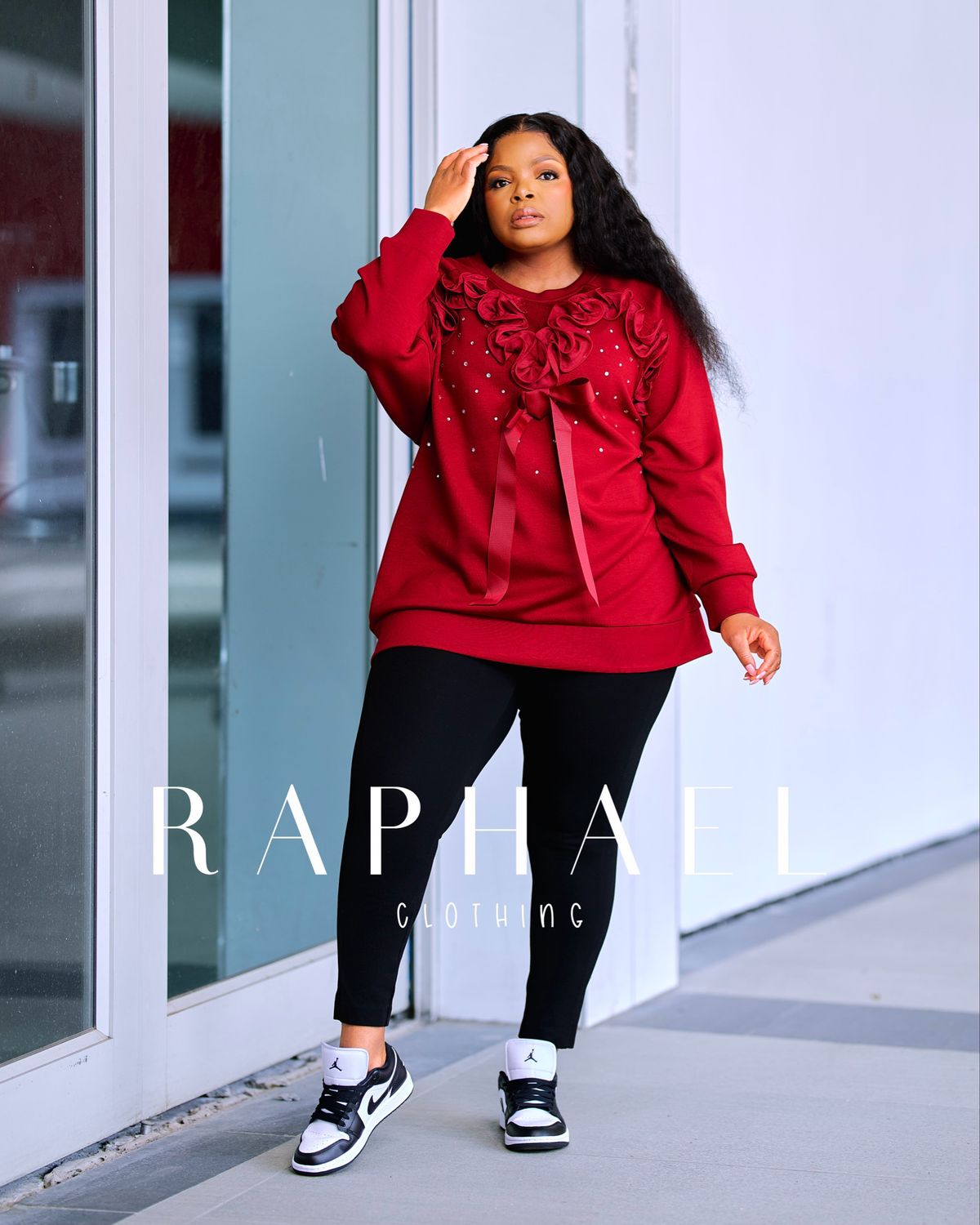 RAPH25033009-RUBY ROSE HEART SWEATSHIRT